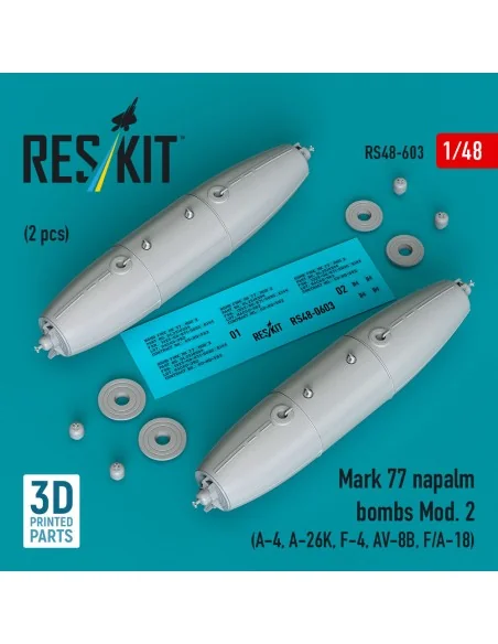 Mark 77 napalm bombs Mod. 2 (2pcs) (A-4, A-26K, F-4, AV-8B, F/A-18)...