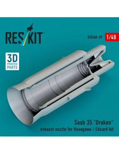 Saab 35 Draken exhaust nozzle for Hasegawa / Eduard kit (3D Printed...