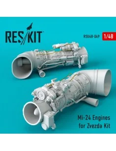 Mi-24 Engines for Zvezda kit, 1/48 - ResKit Models RSU48-0049