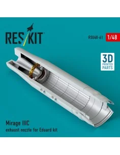 Mirage IIIC exhaust nozzle for Eduard kit (3D Printed), 1/48 - ResK...