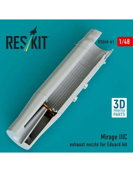 Mirage IIIC exhaust nozzle for Eduard kit (3D Printed), 1/48 - ResK...