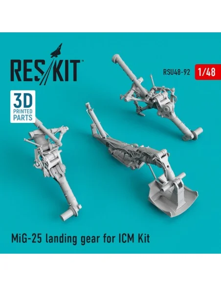 MiG-25 landing gear for ICM Kit, 1/48 - ResKit Models RSU48-0092