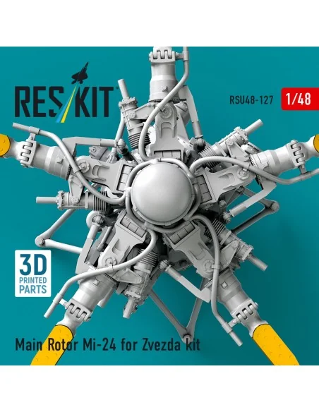 [NO_DESC] Main Rotor Mi-24 for Zvezda kit (3D Printed), 1/48 - ResK...