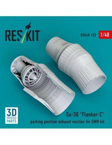 Su-30 Flanker-C parking position exhaust nozzles for GWH kit (3D Pr...