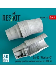 Su-30 Flanker-C parking position exhaust nozzles for GWH kit (3D Pr... 2