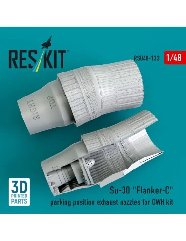 Su-30 Flanker-C parking position exhaust nozzles for GWH kit (3D Pr...