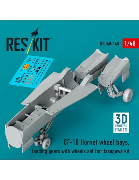 CF-18 Hornet wheel bays, landing gears with wheels set for Hasegawa...