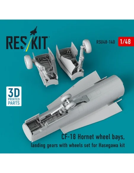 CF-18 Hornet wheel bays, landing gears with wheels set for Hasegawa...