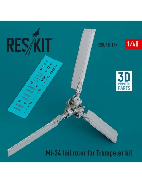 Mi-24 tail rotor for Trumpeter kit (3D Printed), 1/48 - ResKit Mode...