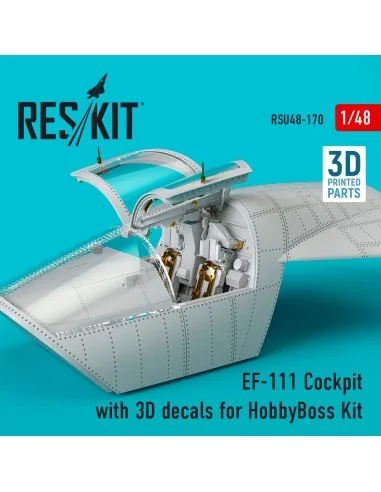 EF-111 Cockpit with 3D decals for HobbyBoss kit (3D Printed), 1/48 ...
