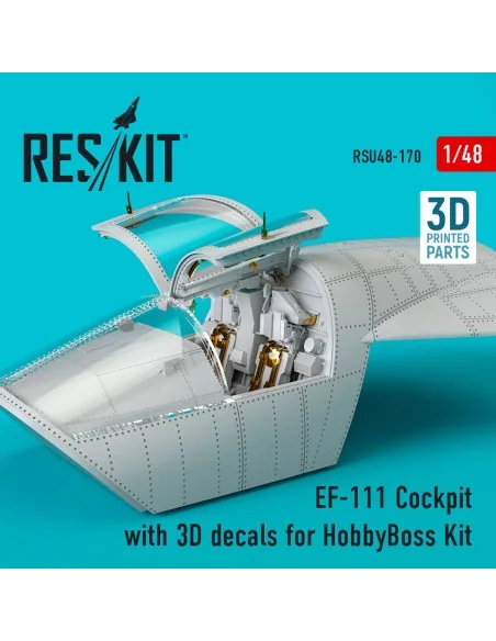 EF-111 Cockpit with 3D decals for HobbyBoss kit (3D Printed), 1/48 ...