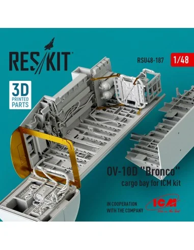 OV-10D Bronco cargo bay for ICM kit (3D Printed), 1/48 - ResKit Mod...