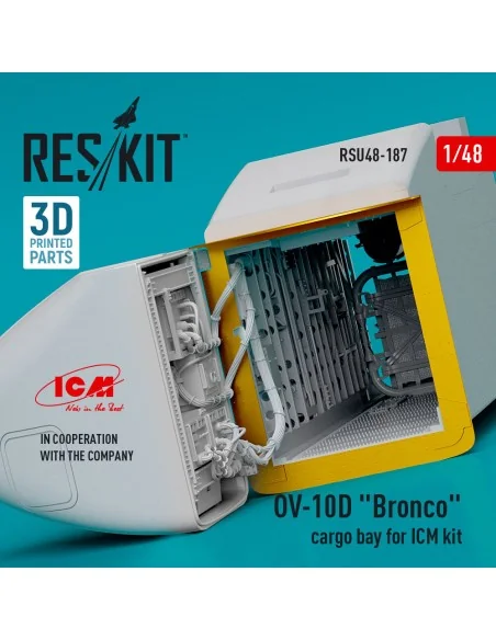 OV-10D Bronco cargo bay for ICM kit (3D Printed), 1/48 - ResKit Mod...