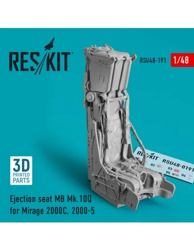 Ejection seat MB Mk.10Q for Mirage 2000C, 2000-5 (3D Printed), 1/48...