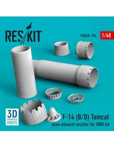 F-14 (B, D) Tomcat open exhaust nozzles for GWH kit (3D Printed), 1...