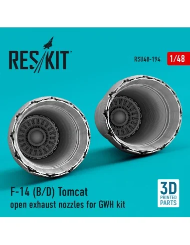 F-14 (B, D) Tomcat open exhaust nozzles for GWH kit (3D Printed), 1...