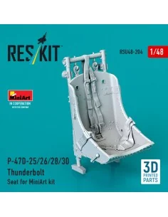 P-47D-25/26/28/30 Thunderbolt Seat for MiniArt kit (3D Printed), 1/...