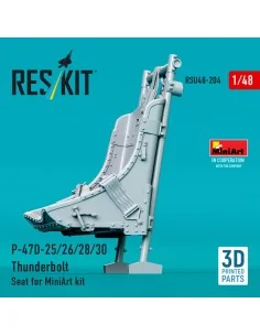 P-47D-25/26/28/30 Thunderbolt Seat for MiniArt kit (3D Printed), 1/... 2