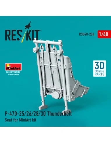 P-47D-25/26/28/30 Thunderbolt Seat for MiniArt kit (3D Printed), 1/...