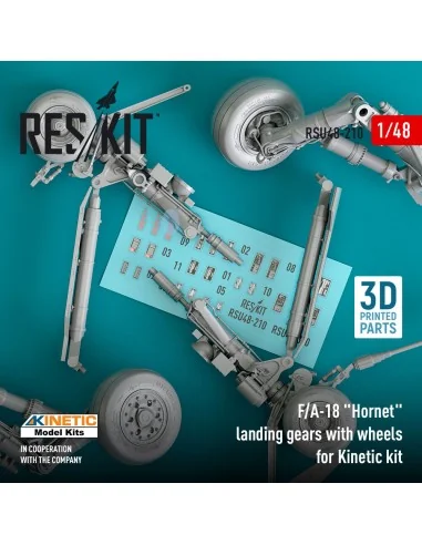 F/A-18 Hornet landing gear with wheels for Kinetic kit (3D Printed)...