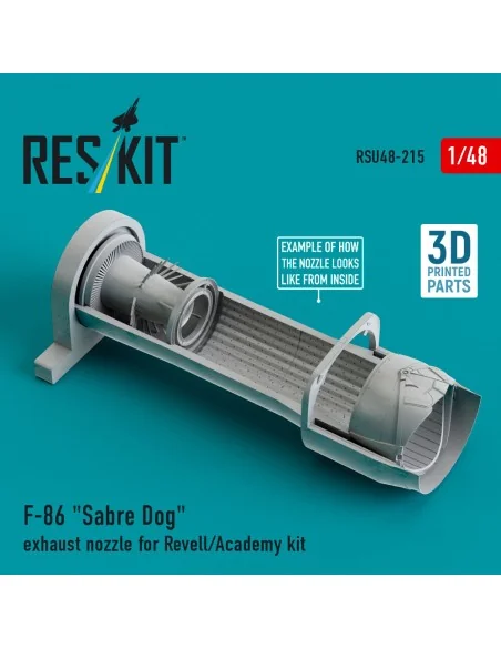 F-86 Sabre Dog exhaust nozzle for Revell/Academy kit (3D Printed), ...