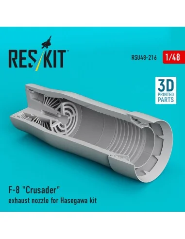F-8 Crusader exhaust nozzle for Hasegawa kit (3D Printed), 1/48 - R...