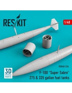 F-100 Super Sabre 275 & 335 gallon fuel tanks (3D Printed), 1/48 - ...