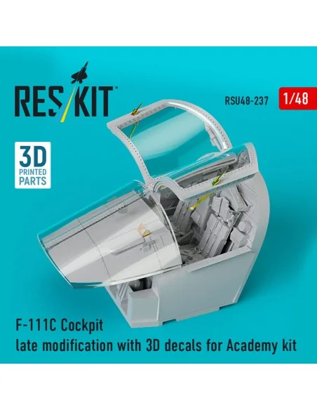 F-111C Cockpit late modification with 3D decals for Academy kit (3D...