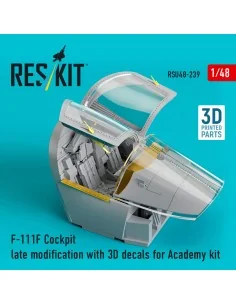 F-111F Cockpit late modification with 3D decals for Academy kit (3D...