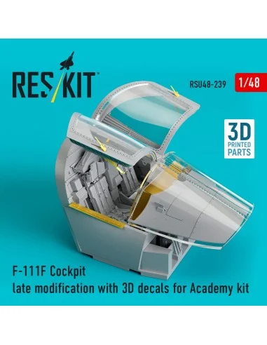 F-111F Cockpit late modification with 3D decals for Academy kit (3D...