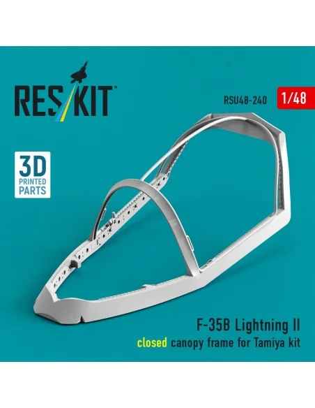 F-35B Lightning II closed canopy frame (3D Printed) for Tamiya, 1/4...