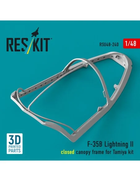 F-35B Lightning II closed canopy frame (3D Printed) for Tamiya, 1/4...