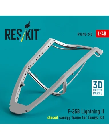 F-35B Lightning II closed canopy frame (3D Printed) for Tamiya, 1/4...