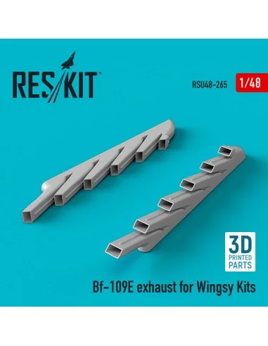 Bf-109E exhaust for Wingsy Kits (3D Printed), 1/48 - ResKit Models ...