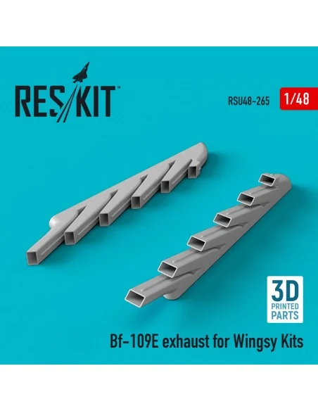 [NO_DESC] Bf-109E exhaust for Wingsy Kits (3D Printed), 1/48 - ResK...