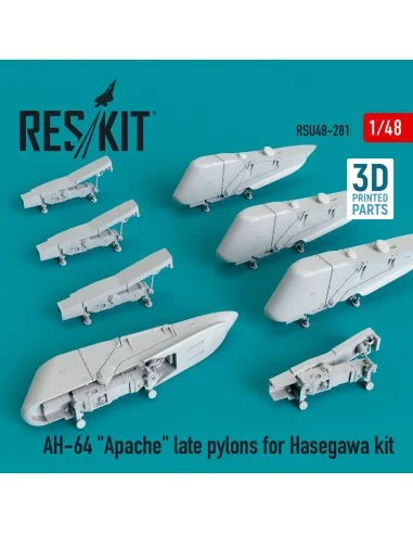 [NO_DESC] AH-64 Apache late pylons for Hasegawa kit (3D Printed), 1...