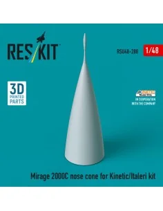 Mirage 2000C nose cone for Kinetic/Italeri kit (3D Printed), 1/48 -...