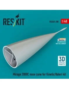 Mirage 2000C nose cone for Kinetic/Italeri kit (3D Printed), 1/48 -... 2