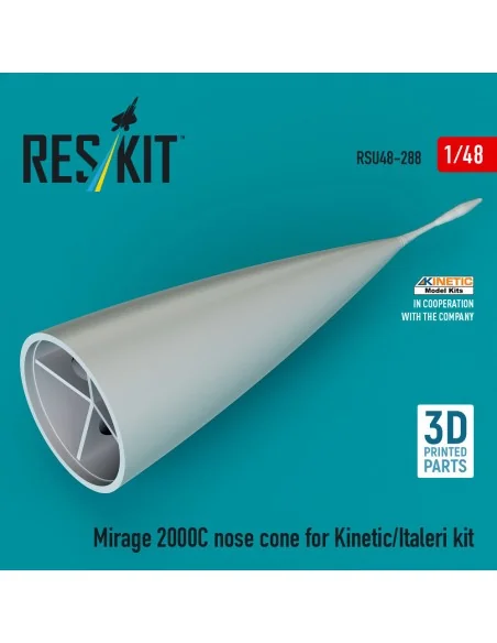 Mirage 2000C nose cone for Kinetic/Italeri kit (3D Printed), 1/48 -...