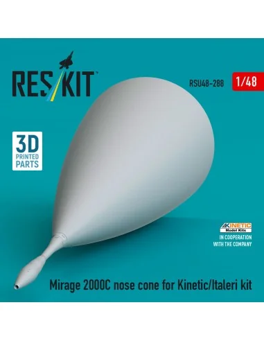 Mirage 2000C nose cone for Kinetic/Italeri kit (3D Printed), 1/48 -...