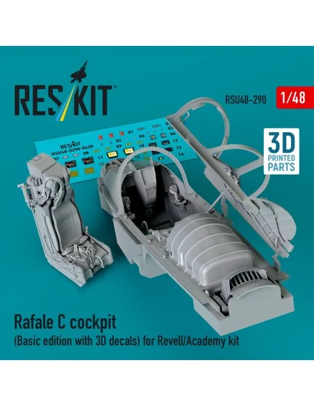 Rafale C cockpit (Basic edition with 3D decals) for Revell/Academy ...