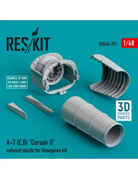 A-7 (E, D) Corsair II exhaust nozzle for Hasegawa kit, 1/48 - ResKi...