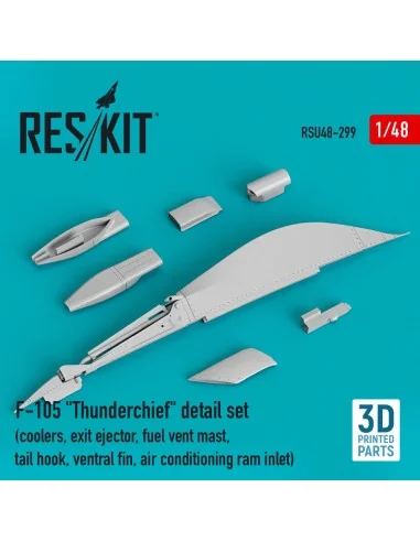 F-105 Thunderchief detail set (coolers, exit ejector, fuel vent mas...