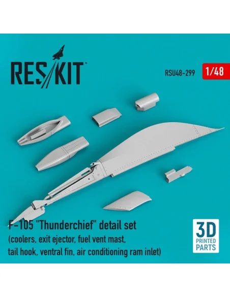 F-105 Thunderchief detail set (coolers, exit ejector, fuel vent mas...