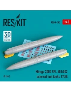 Mirage 2000 RPL 501/502 external fuel tanks 1700lt (2 pcs) (3D Prin...