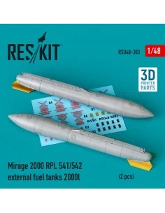 Mirage 2000 RPL 541/542 external fuel tanks 2000lt (2 pcs) (3D Prin...