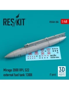 Mirage 2000 RPL 522 external fuel tank 1300lt (3D Printed), 1/48 - ...