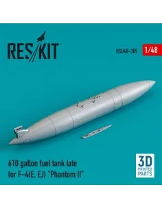 610 gallon fuel tank late for F-4(E, EJ) Phantom II (3D Printed), 1...