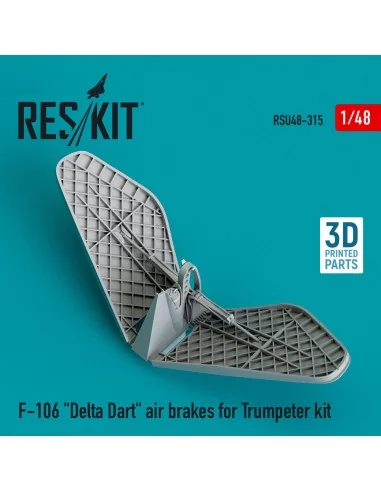 F-106 Delta Dart air brakes for Trumpeter kit (3D Printed), 1/48 - ...