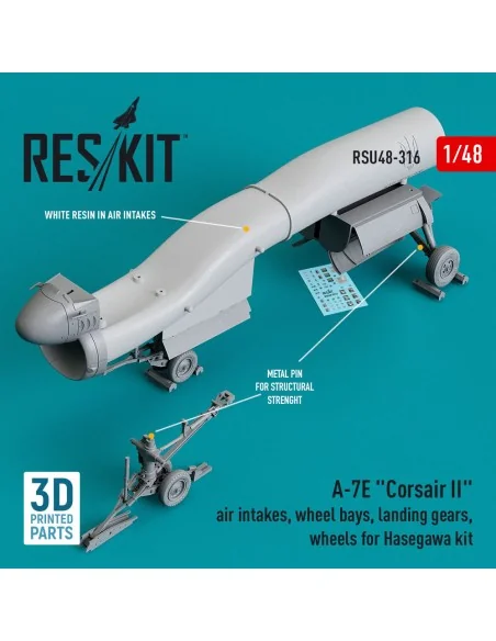 A-7E Corsair II air intakes, wheel bays, landing gears, wheels for ...